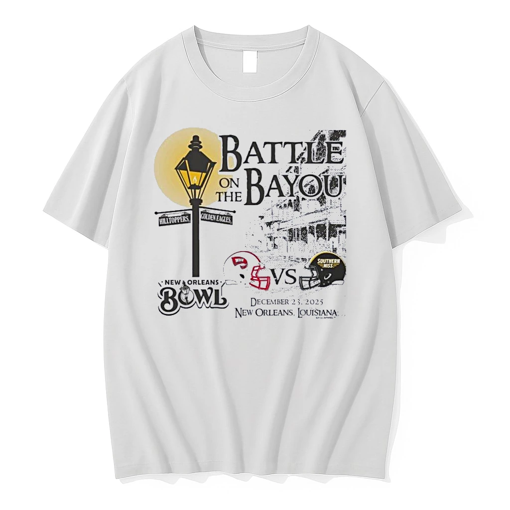 Battle On The Bayou Southern Miss Vs Western Kentucky 2025 New Orleans Bowl Shirts
