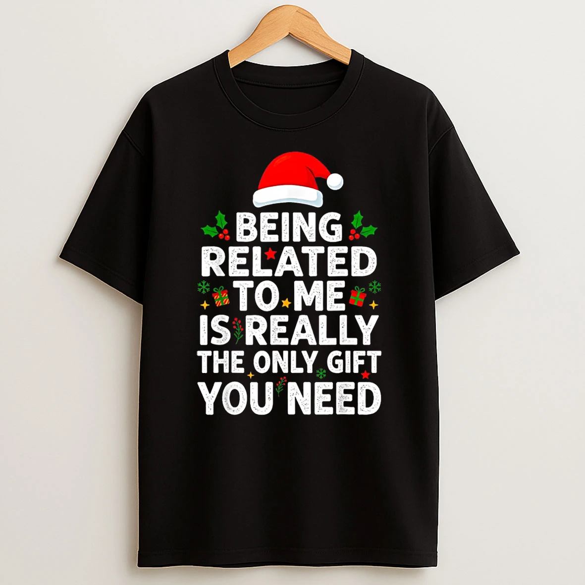 Being Related To Me Funny Christmas Family Xmas Pajamas Shirts