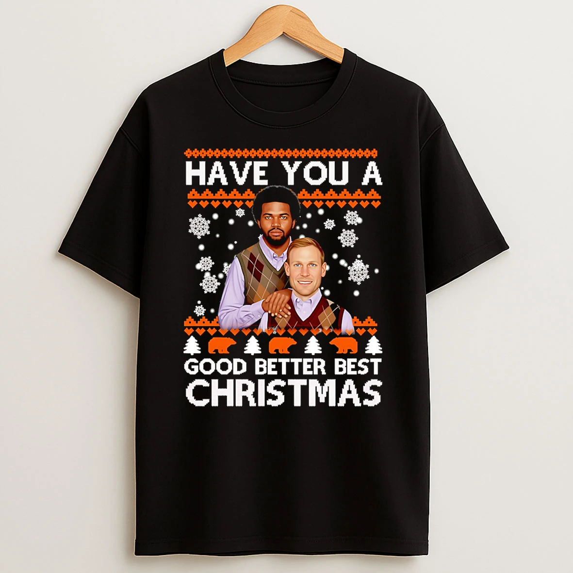 Ben Johnson And Caleb Williams Good Better Best Christmas Chicago Football Shirts