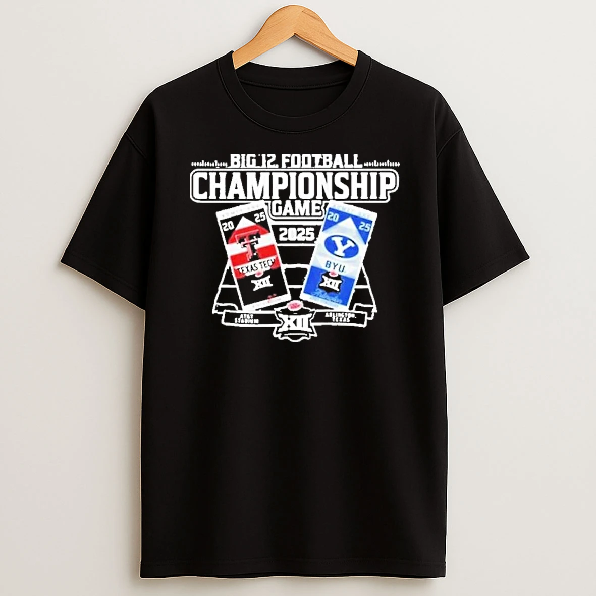 Big 12 2025 Football Championship Red Raiders Vs Cougars Shirts