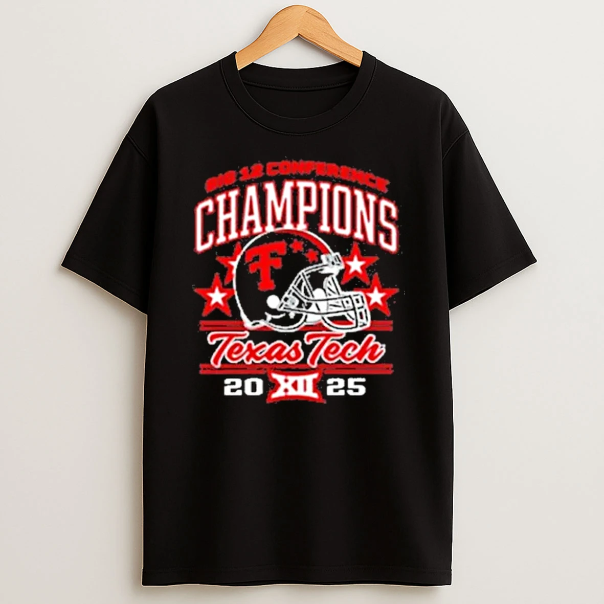 Big 12 Conference Champions Texas Tech Xii Helmet 2025 Shirts