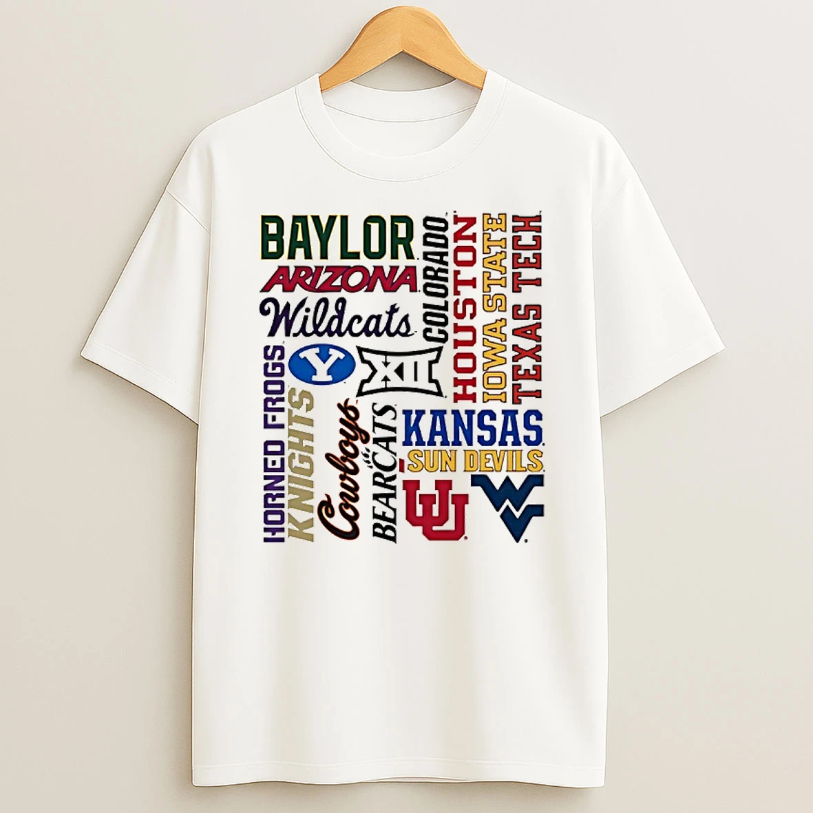 Big 12 Team Wordmarks Logo Shirts