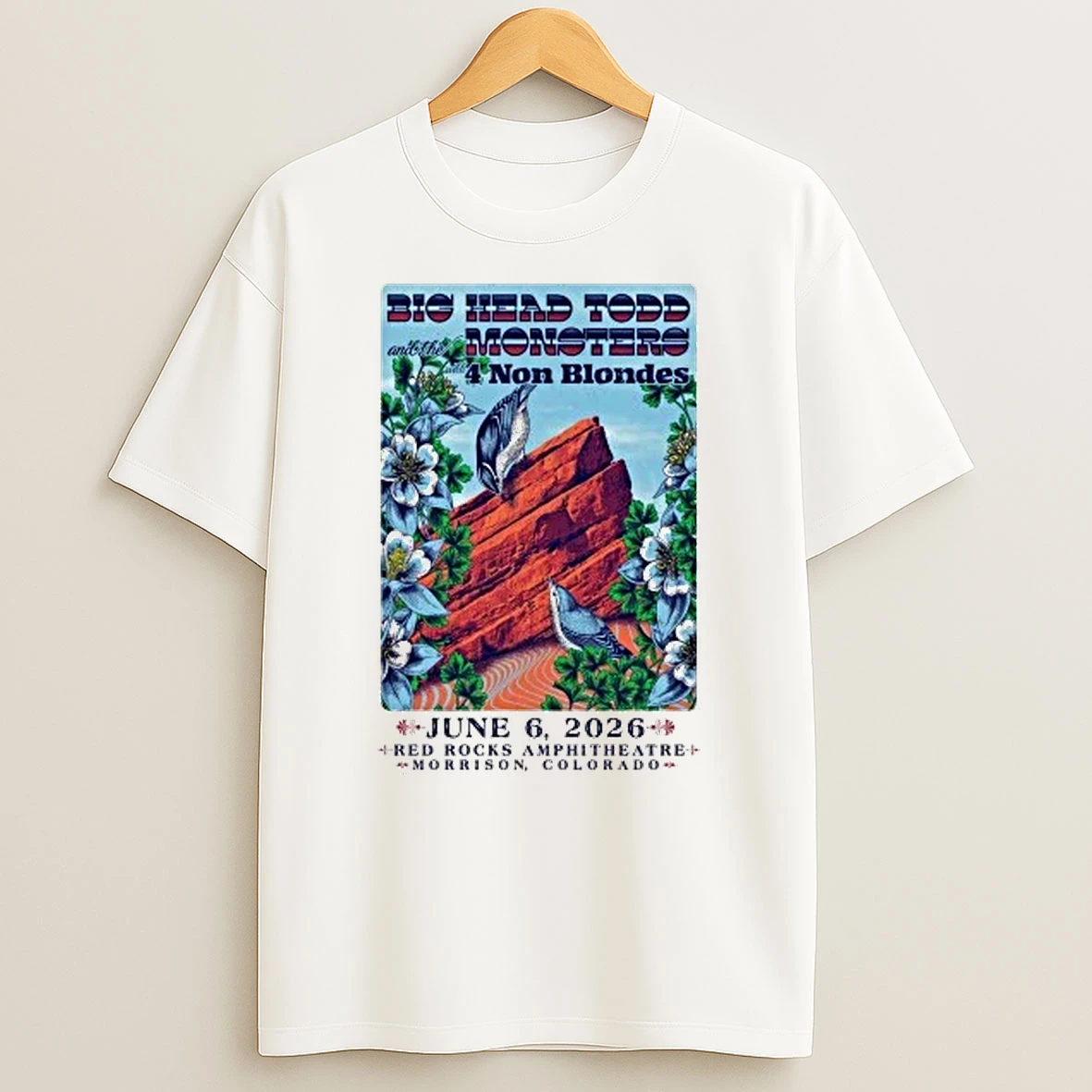 Big Head Todd And The Monsters Red Rocks June 6 2026 Shirts