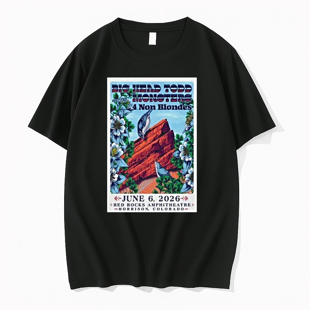 Big Head Todd And The Monsters Red Rocks Tour June 6 2026 Shirts