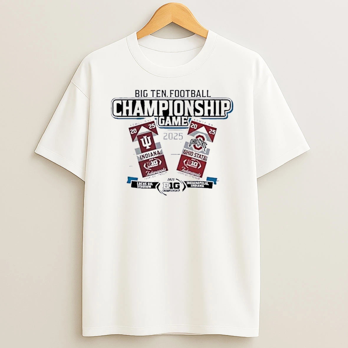 Big Ten 2025 Football Championship Hoosiers Vs Buckeyes Shirts