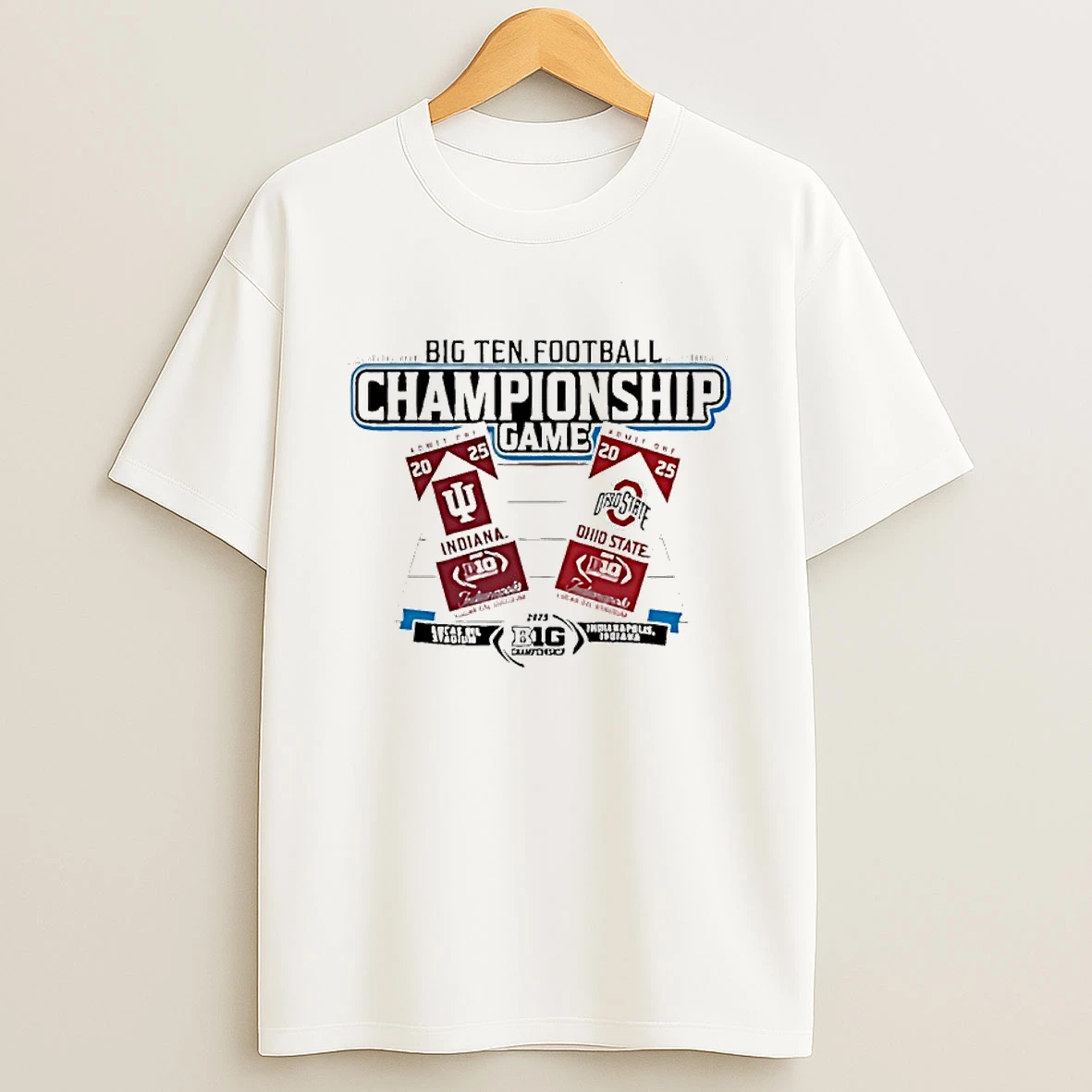 Big Ten 2025 Football Championship Tickets Indiana Vs Ohio State Shirts