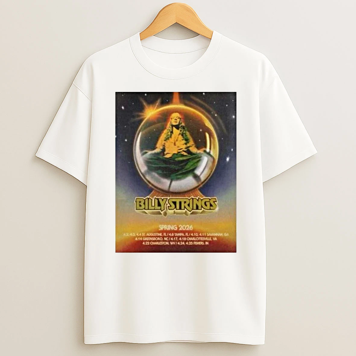 Billy Strings Spring 2026 Tour On April North America City Shirts
