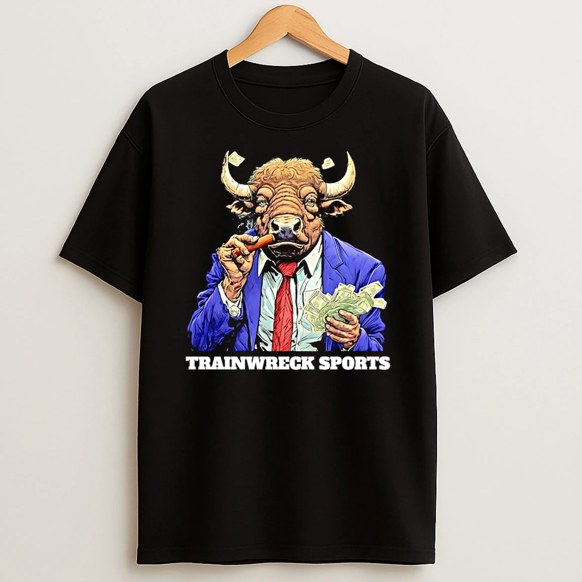 Bison Smoking Trainwreck Sports Buffalo Bills Shirts