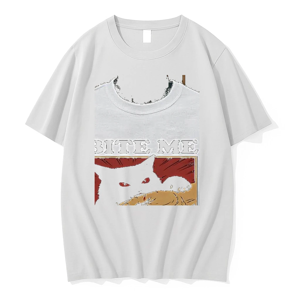 Biting Black Cat Bite Me You Fool Shirts