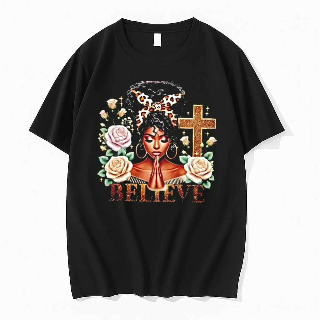 Black Women Pray And Believe Shirts