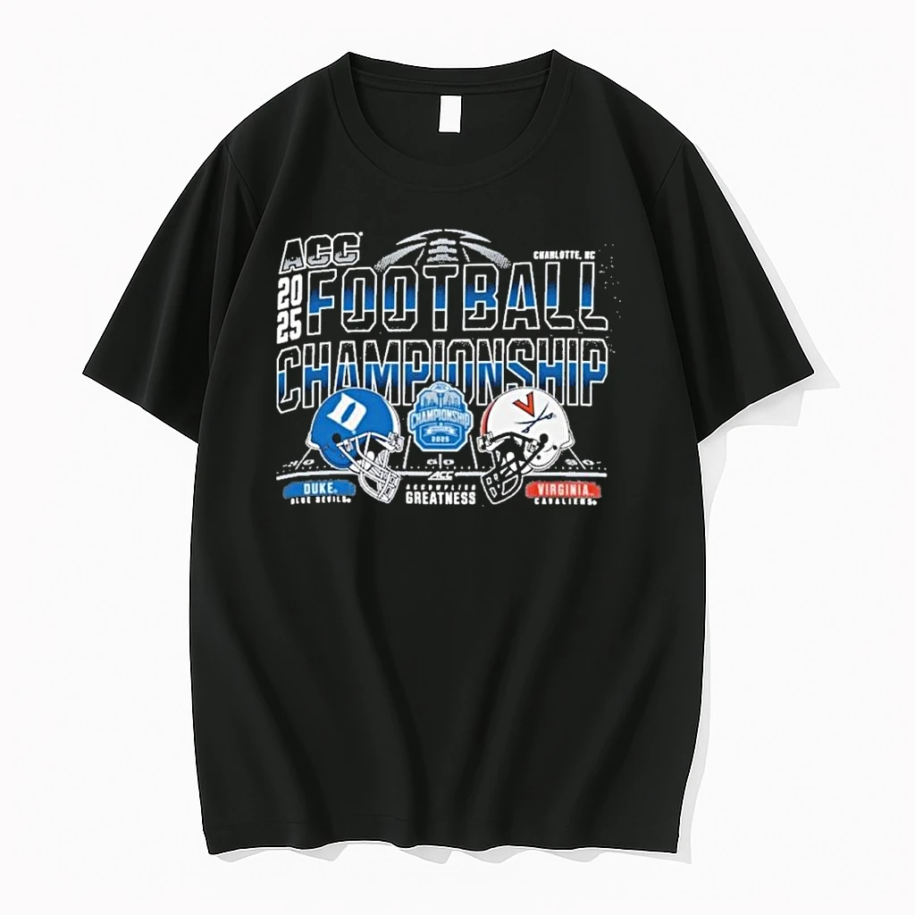 Blue Devils Vs Cavaliers 2025 Acc Football Championship Helmet Shirts