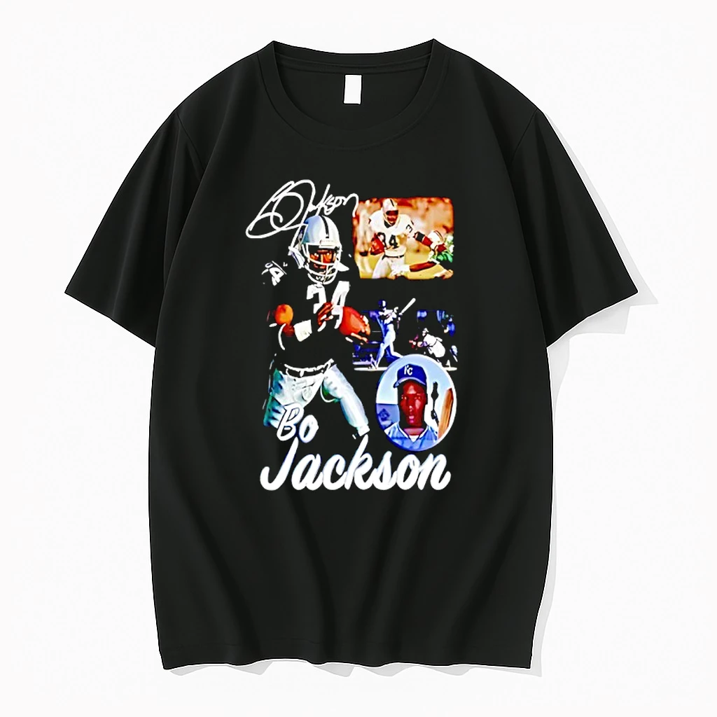 Bo Jackson Football And Baseball Player Signature Shirts