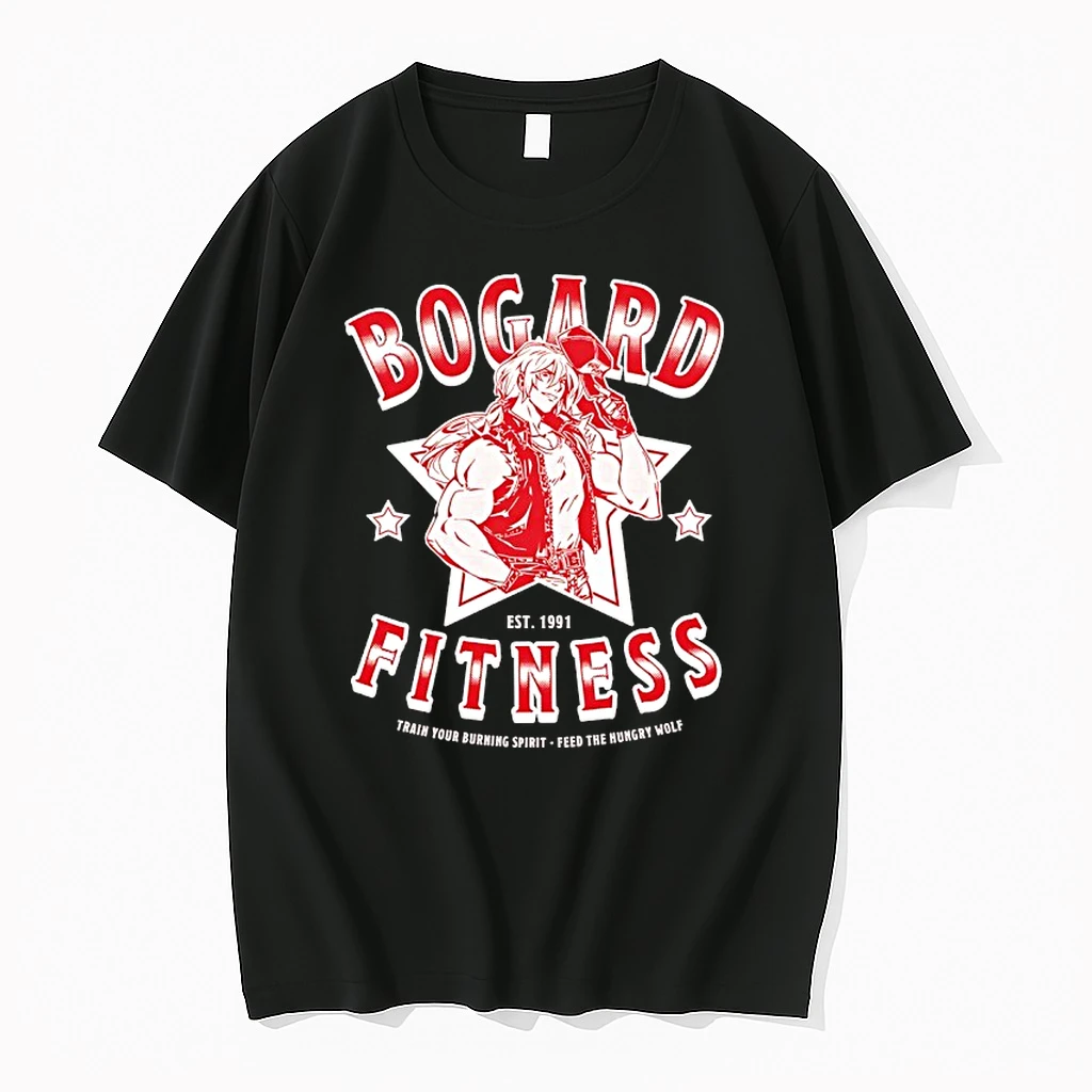 Bogard Fitness Train Your Burning Spirit Red The Hungry Wolf Est 1991 Shirts