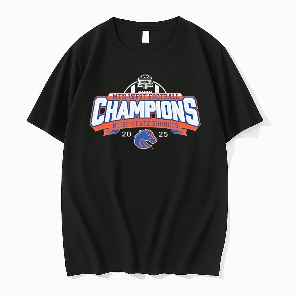 Boise State Broncos Football Mountain West Champions 2025 Nil Shirts