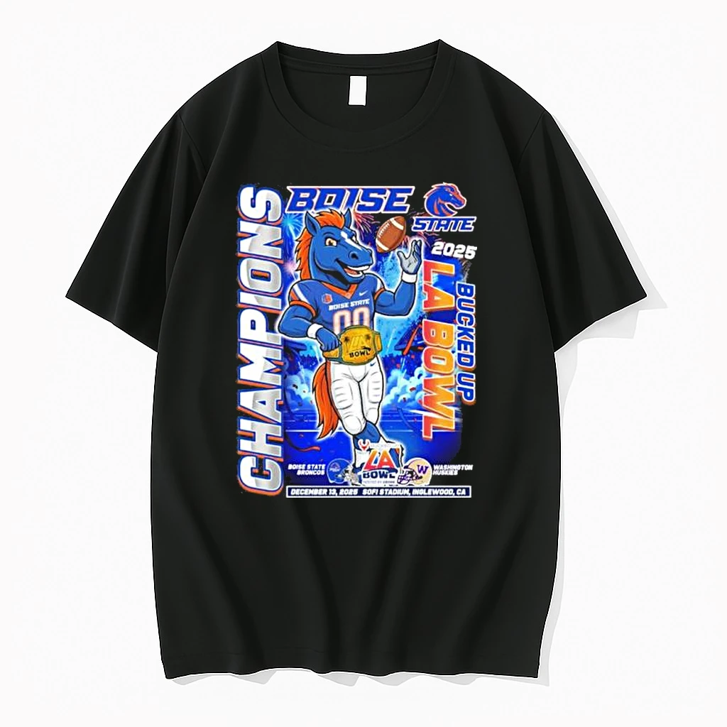Boise State Broncos Mascot 2025 Bucked Up La Bowl Champions Shirts