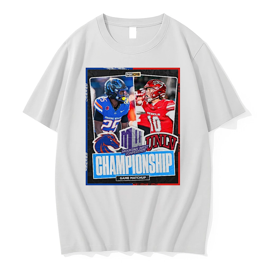 Boise State Broncos Vs Unlv Rebels 2025 Mountain West Conference Football Championship Game Matchup Shirts