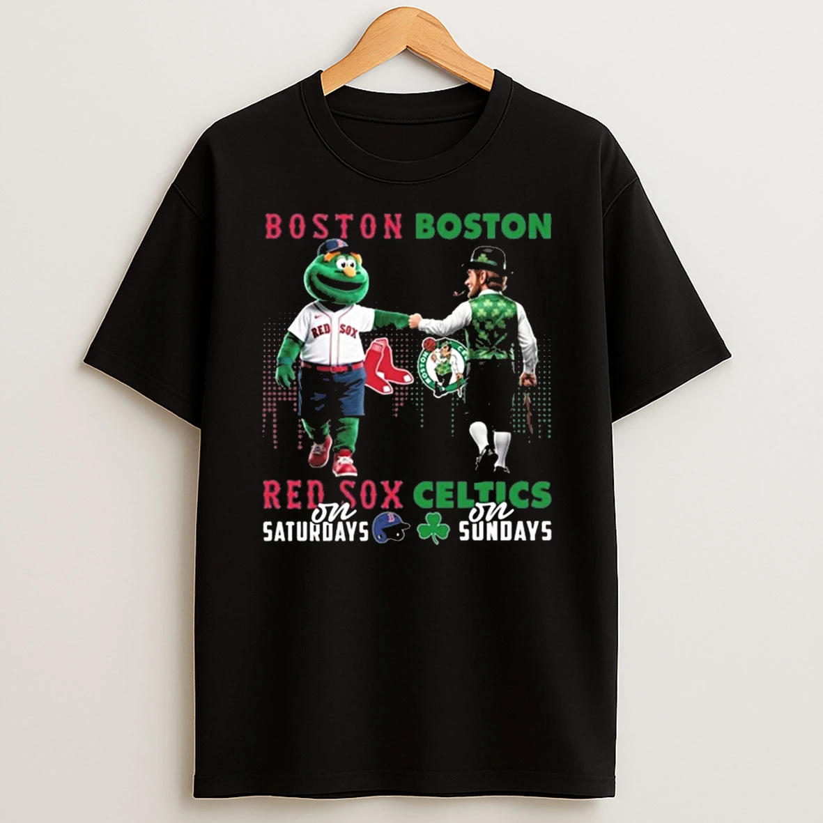 Boston Red Sox On Saturdays X Boston Celtics On Sundays Mascot 2026 Shirts