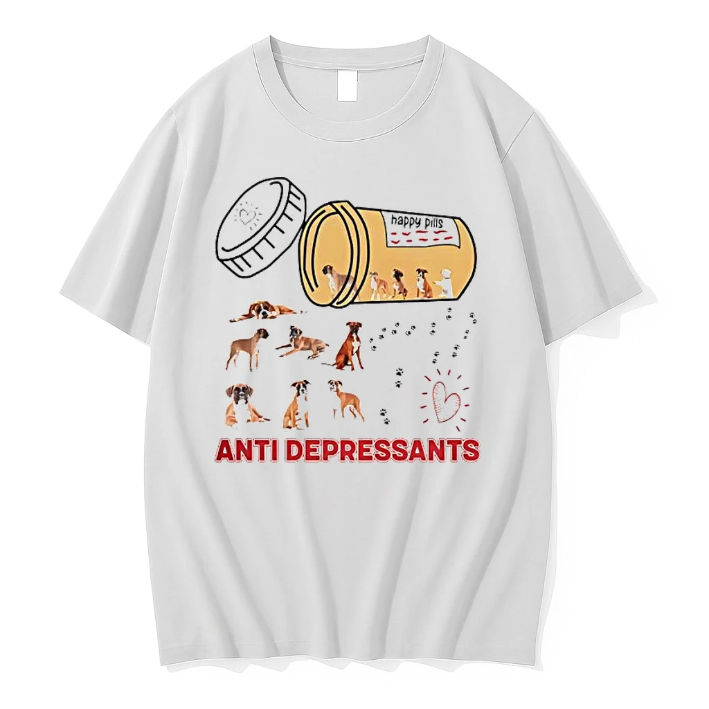 Boxer Dog Happy Pills Antidepressants Shirts