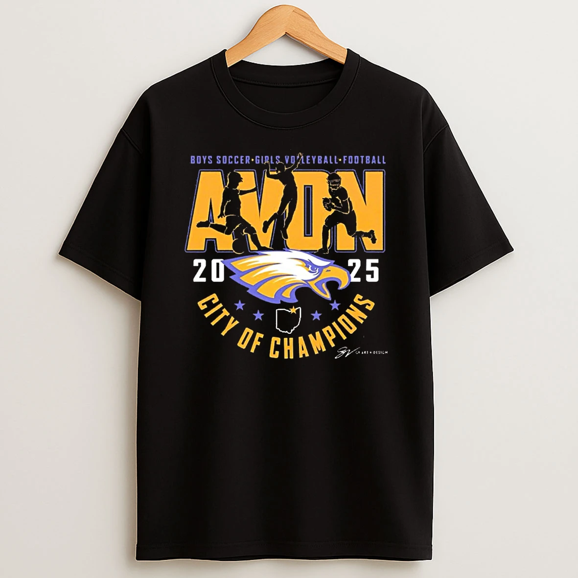 Boys Soccer Girls Volleyball Football Avon City Of Champions 2025 Shirts