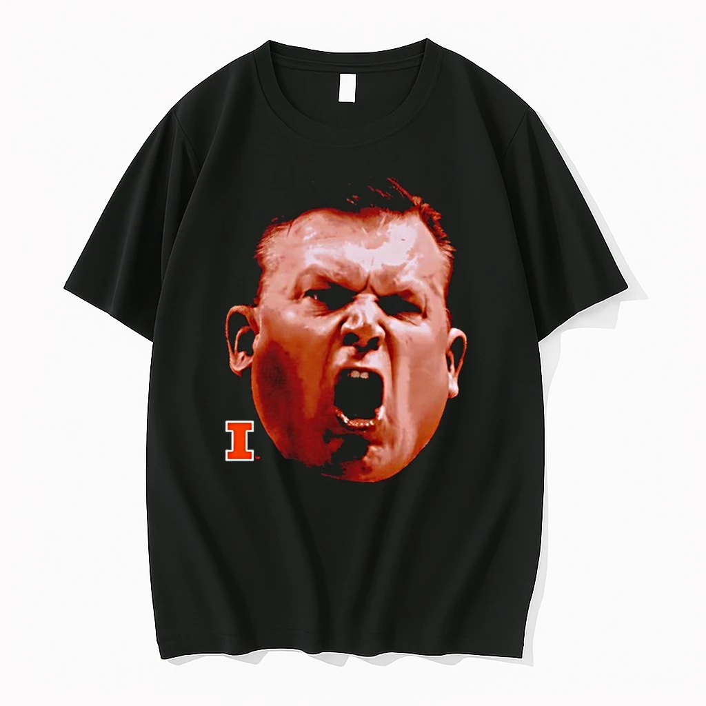 Brad Underwood Big Face Coach Illinois Fighting Illini Basketball Shirts