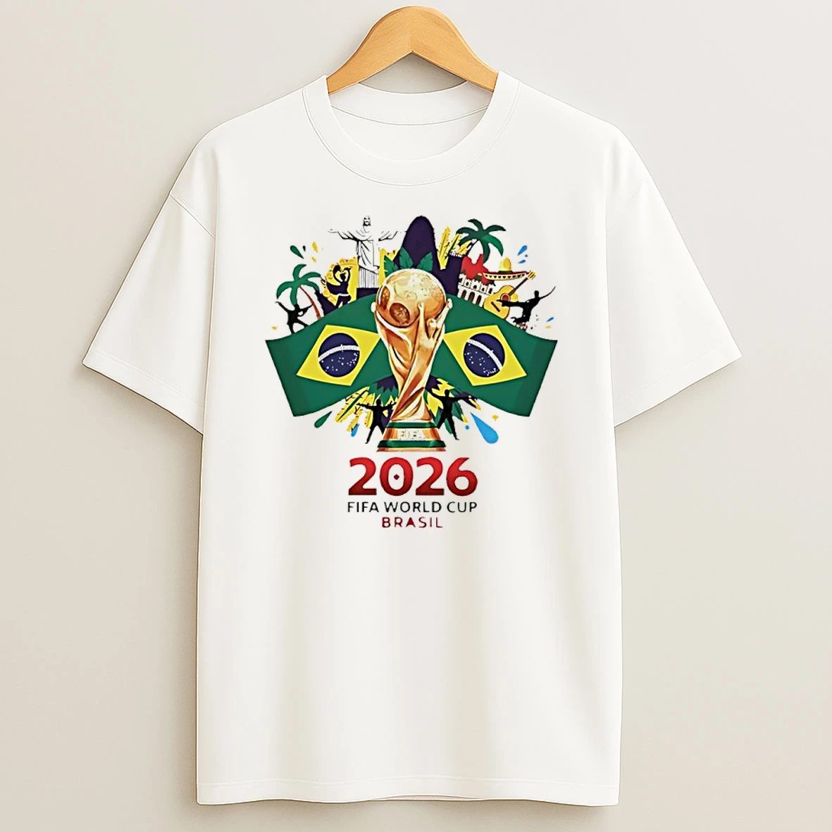 Brazil Fifa World Cup 2026 Trophy Graphic Shirts