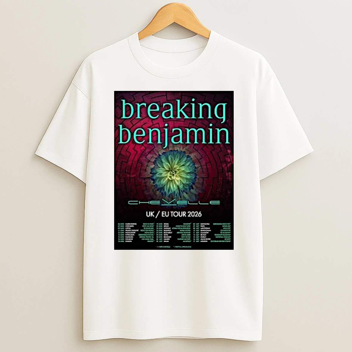 Breaking Benjamin Uk And Europe Tour 2026 Shirts