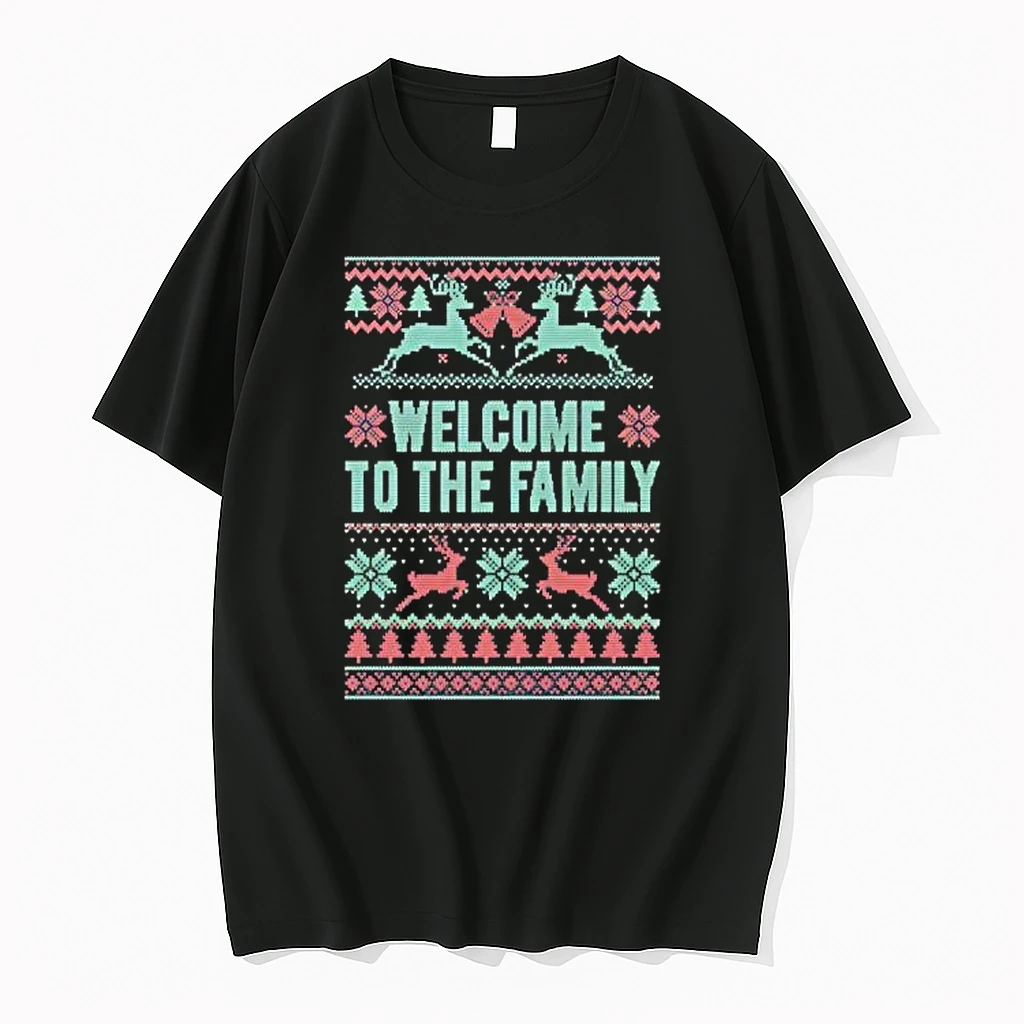Brett Eldredge Wearing Welcome To The Family Christmas Ugly Shirts