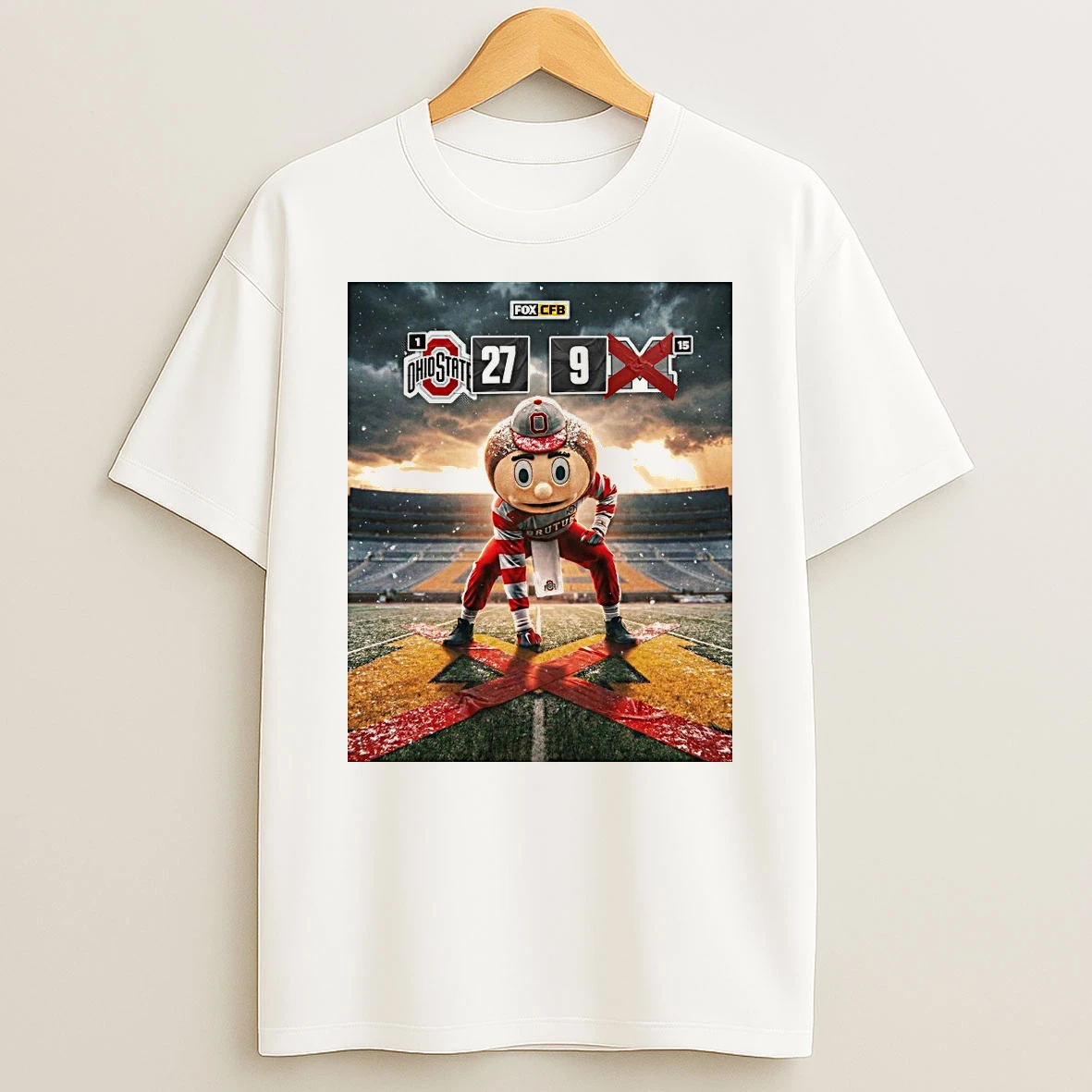 Brutus Buckeye Ohio State Buckeyes Michigan Wolverines Final Score 27 9 Shirts