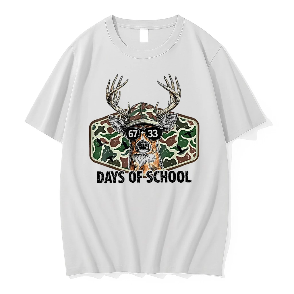 Bucked 100 Days 67 33 Days Of School Camo Deer Hunting Shirts
