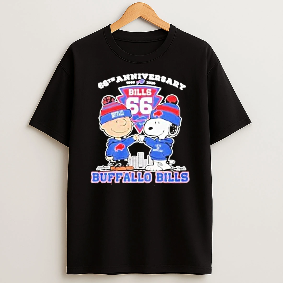 Buffalo Bills 66th Anniversary 1960 2026 Peanuts Characters Shirts