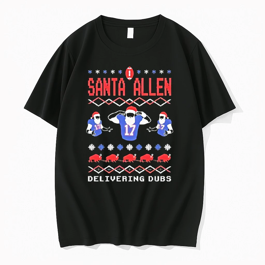 Buffalo Bills Santa Allen Delivering Dubs Ugly Christmas Shirts