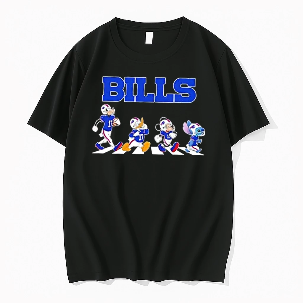 Buffalo Bills X Disney Stitch Mickey Donald Duck Goofy Abbey Road Shirts