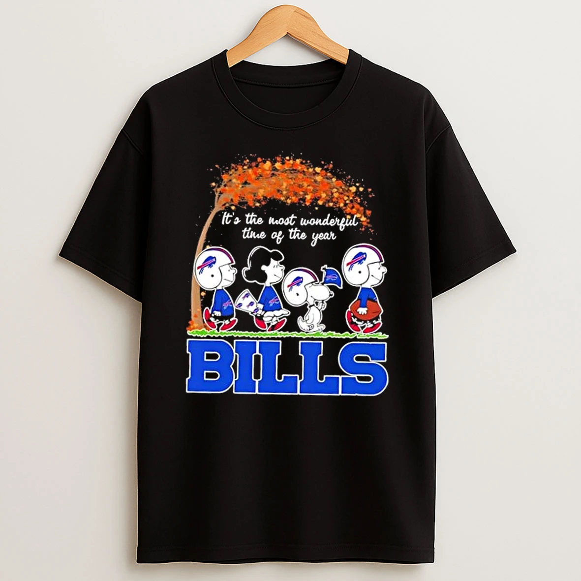 Buffalo Bills X Peanuts Snoopy And Friends Autumn Its The Most Wonderful Time Of The Year Shirts