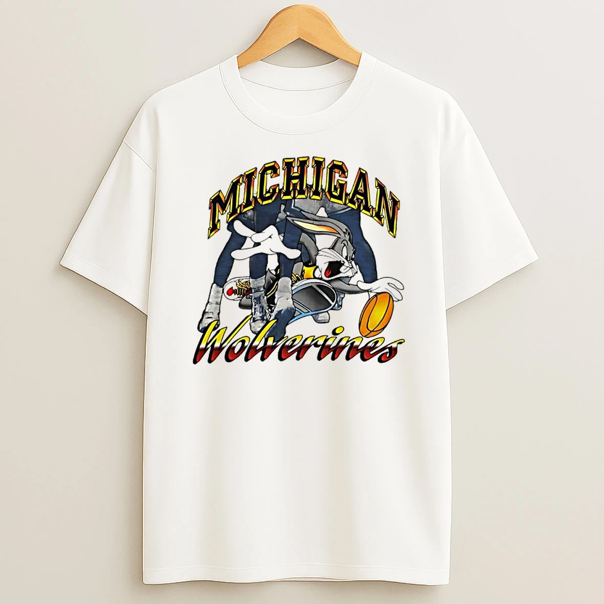 Bugs Bunny Michigan Wolverines Basketball Funny Shirts