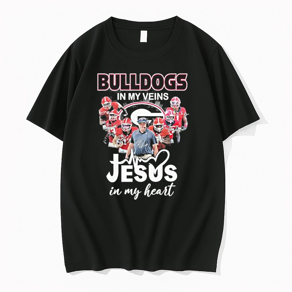 Cfp Georgia Bulldogs In My Veins Jesus In My Heart Shirts