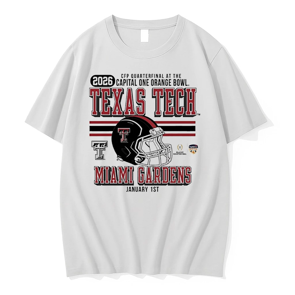Cfp Quatentifianl Orange Bowl Texas Tech University Red Raiders Football 2026 Miami Gardens Jan 1 Shirts