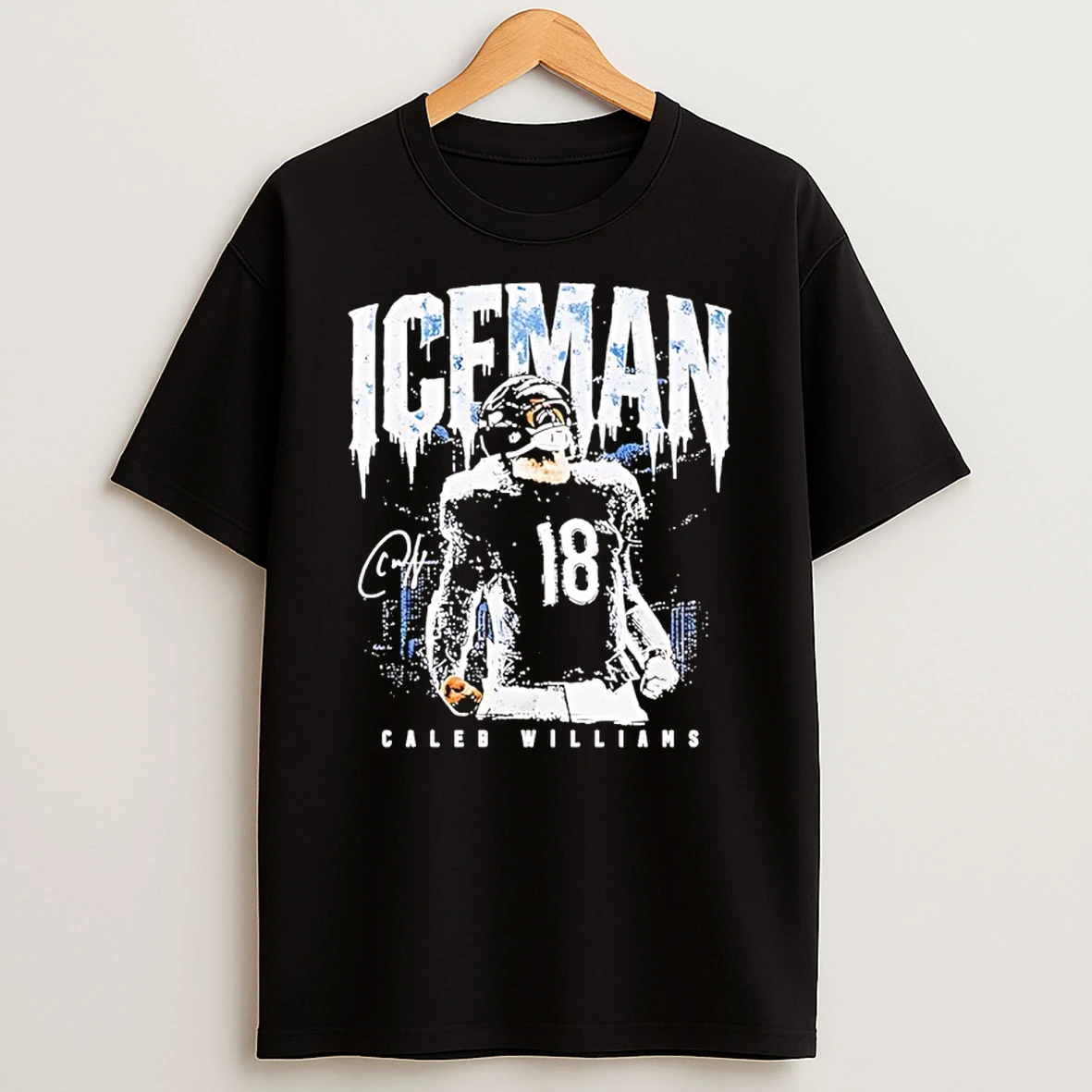 Caleb Williams Chicago Bears Iceman Signature Graphic Shirts