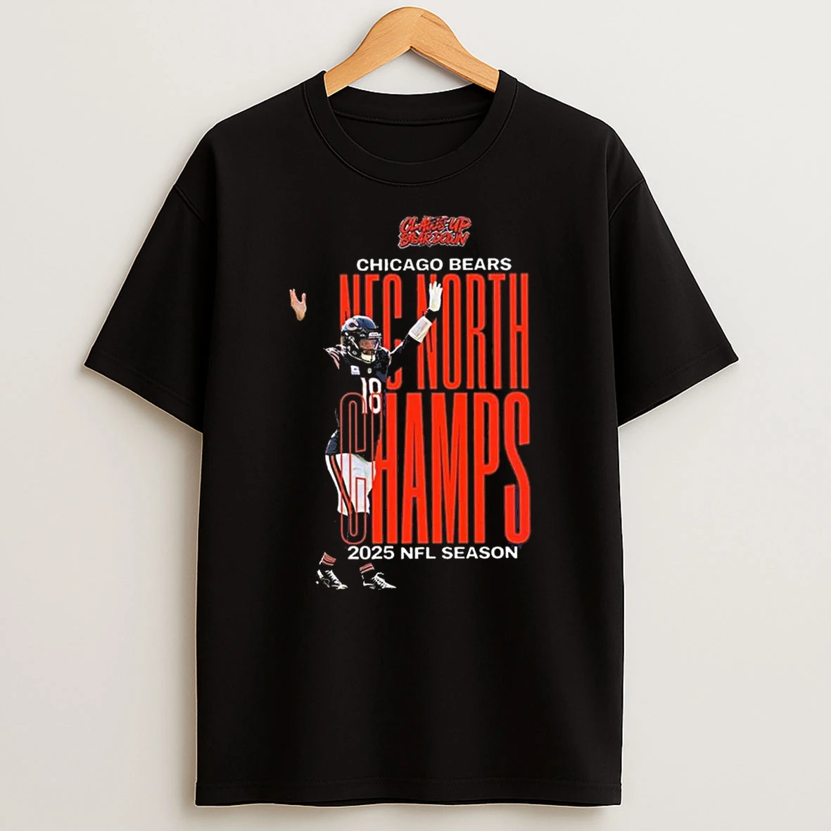 Caleb Williams Chicago Bears Nfc North Champions Nfl 2025 Vertical Power Shirts