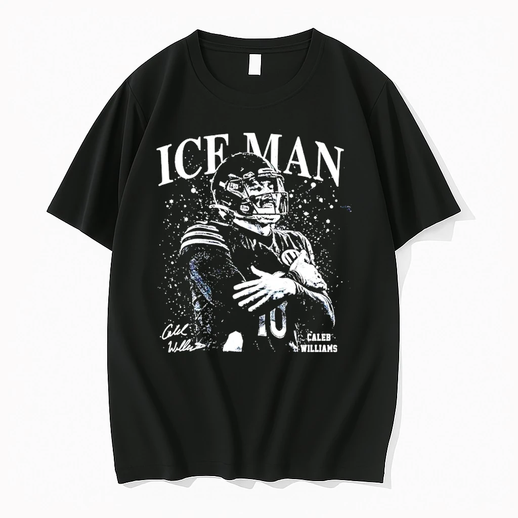 Caleb Williams Ice Man Chicago Bears Signature Retro Shirts