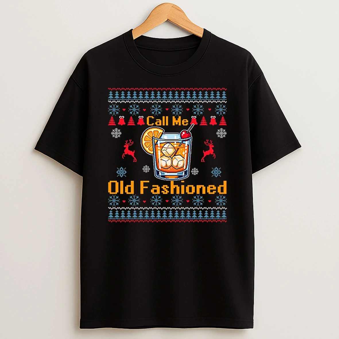 Call Me Old Fashioned Funny Whiskey Ugly Christmas Sweaters Shirts
