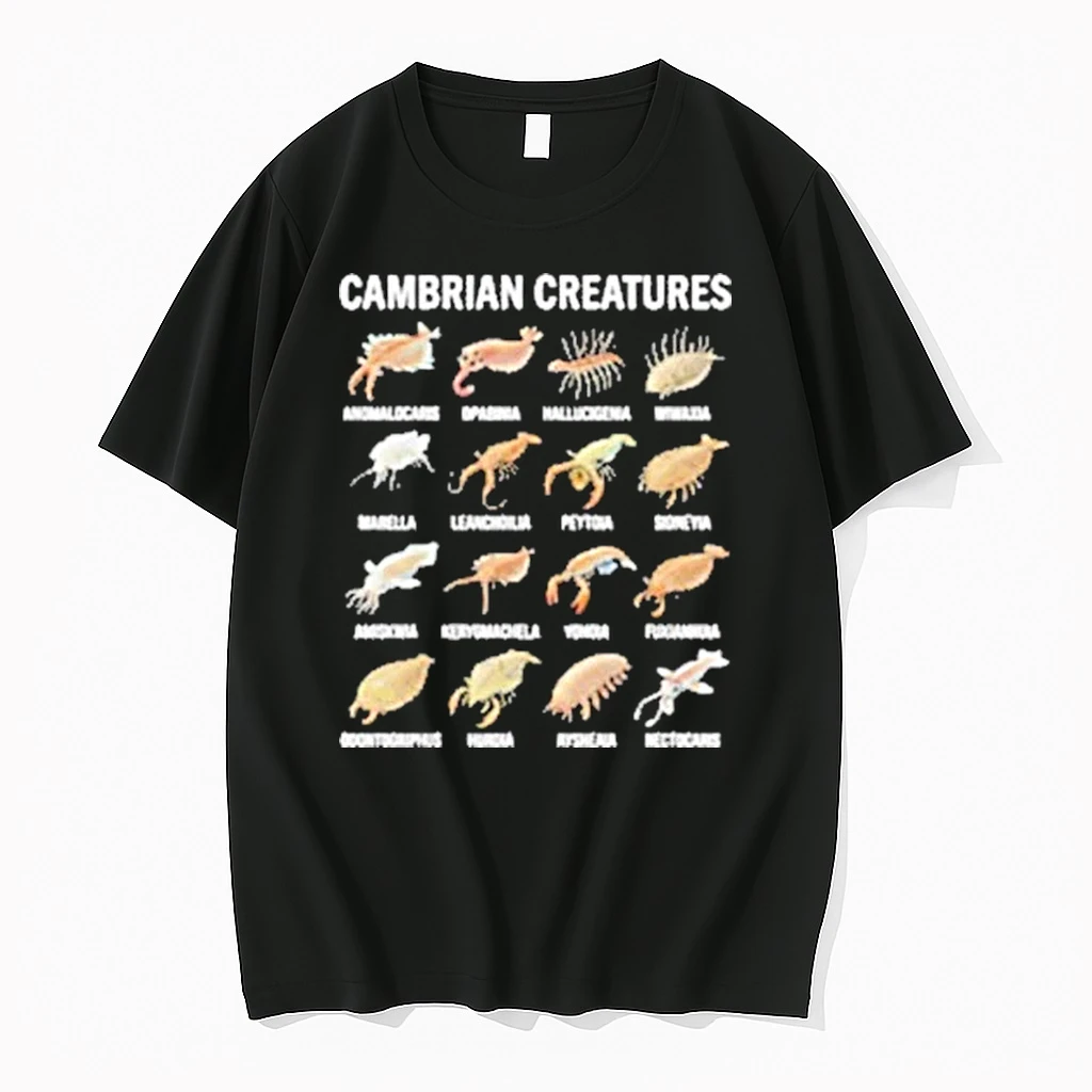 Cambrian Creatures Chart Prehistoric Life Paleontology Shirts