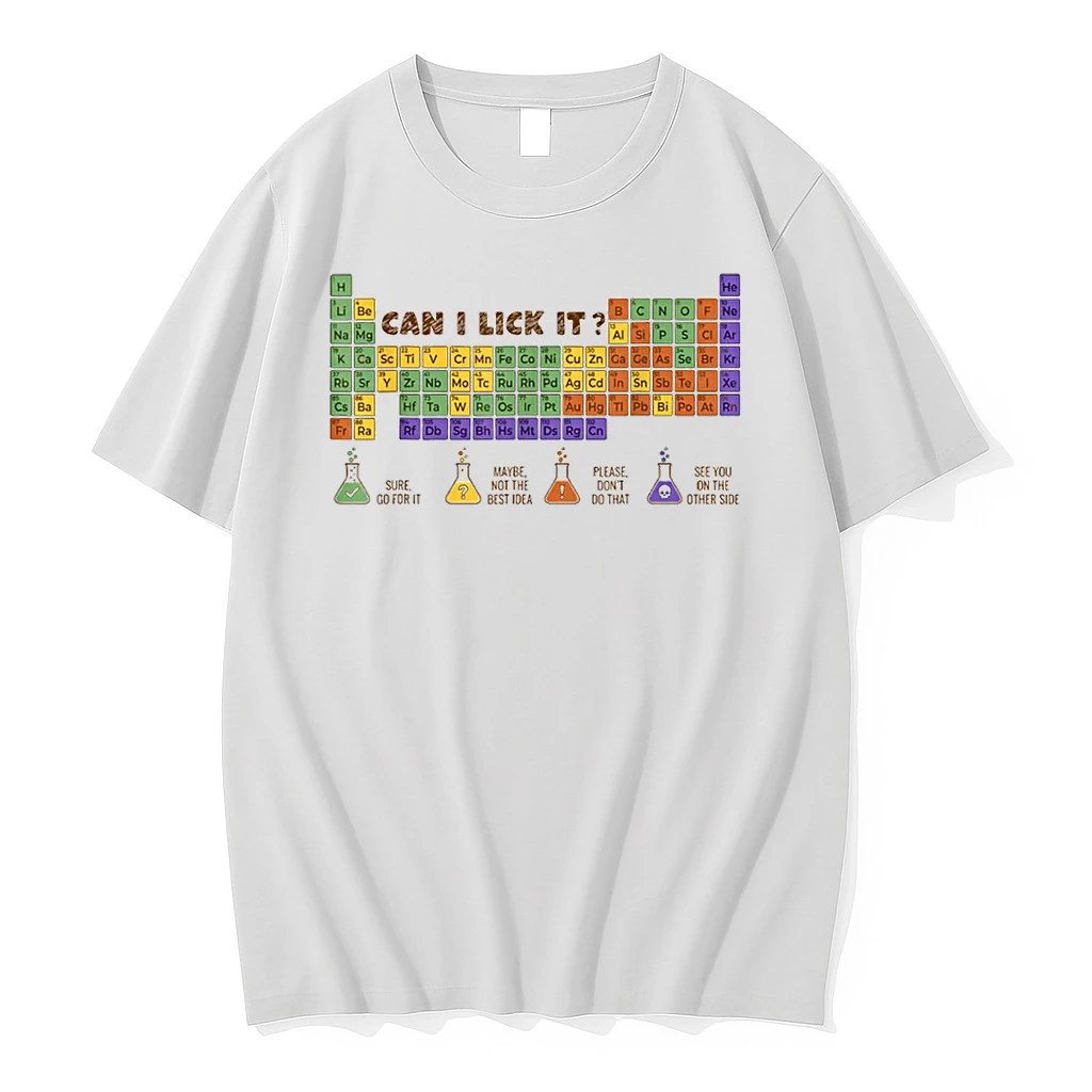 Can I Lick It Chemistry Periodic Table Of Elements Science Shirts