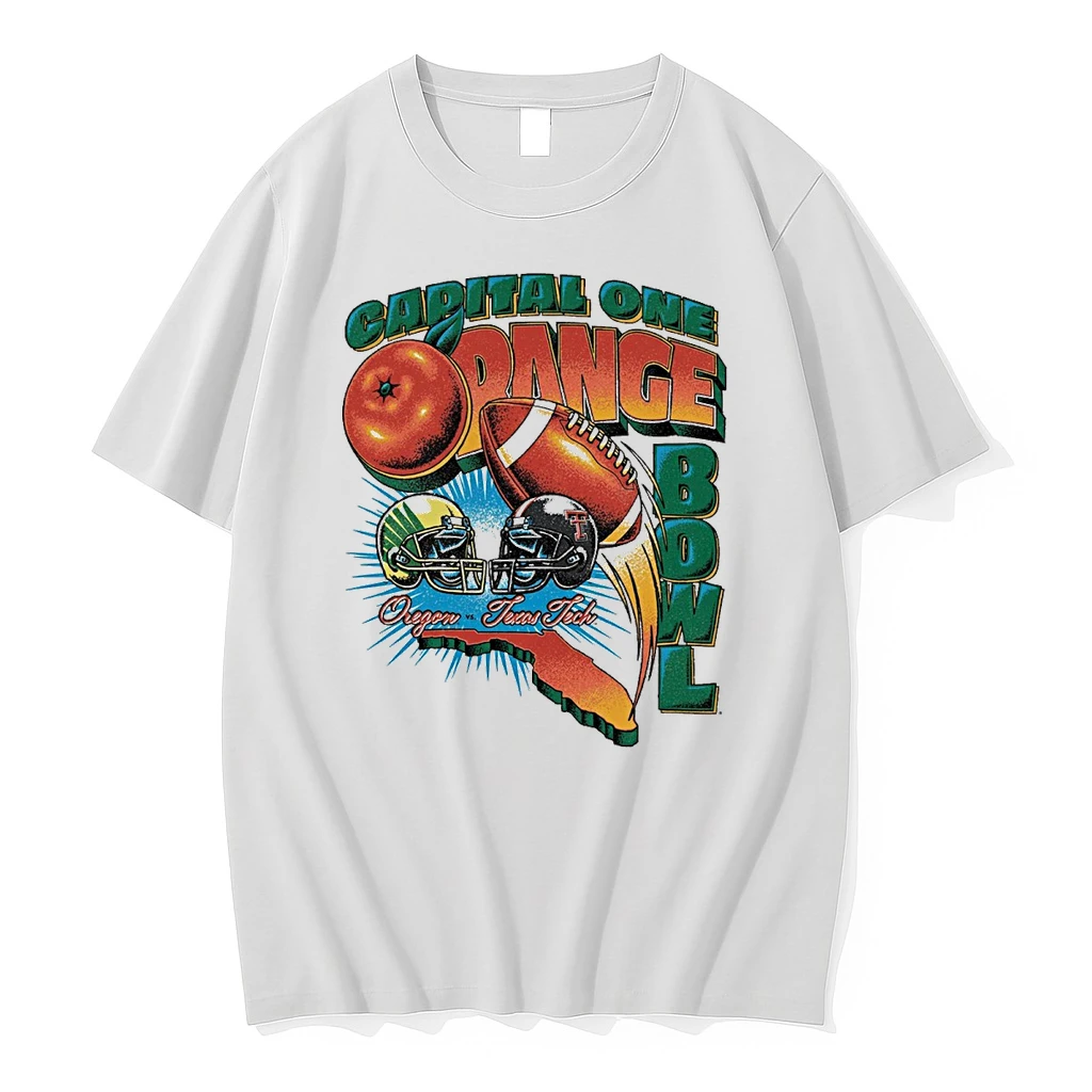 Capital One Orange Bowl 2026 Oregon Vs Texas Tech Vintage Retro Matchup Shirts