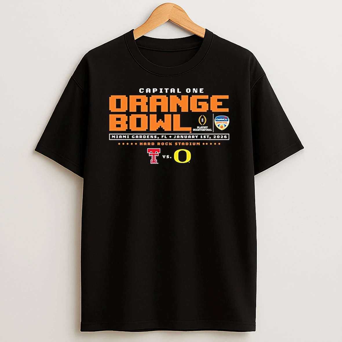 Capital One Orange Bowl Jan 1 2026 Texas Tech Vs Oregon Hard Rock Stadium Miami Gardens Fl Duck Hunt Shirts
