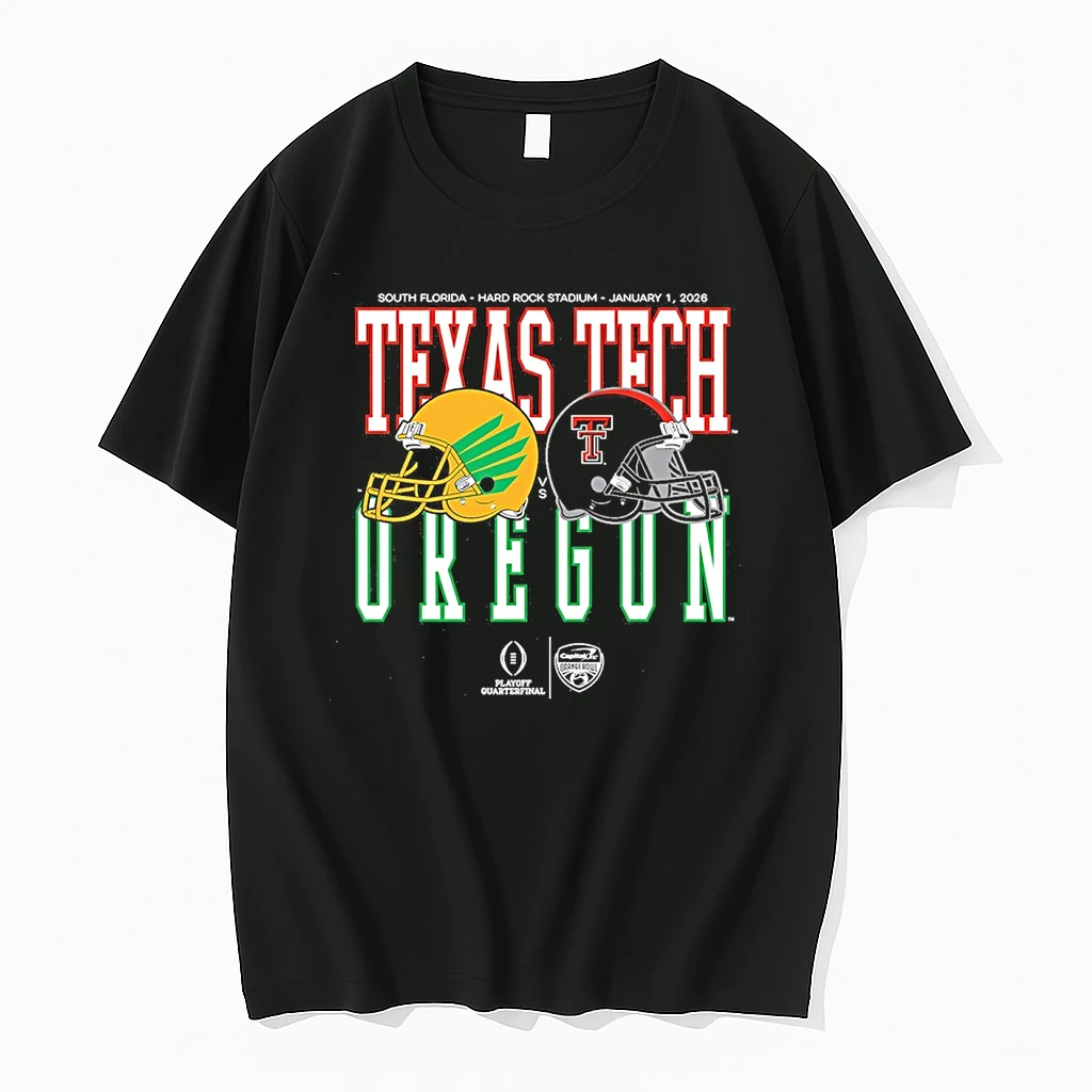 Capital One Orange Bowl January 1 2026 Oregon Vs Texas Tech Helmet Matchup Shirts