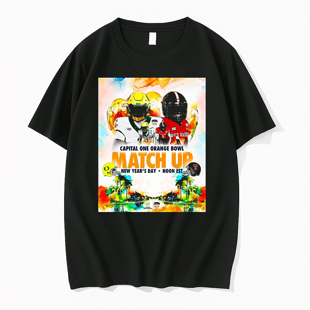 Capital One Orange Bowl Match Up Oregon Ducks Vs Texas Tech Red Raiders New Years Day Shirts