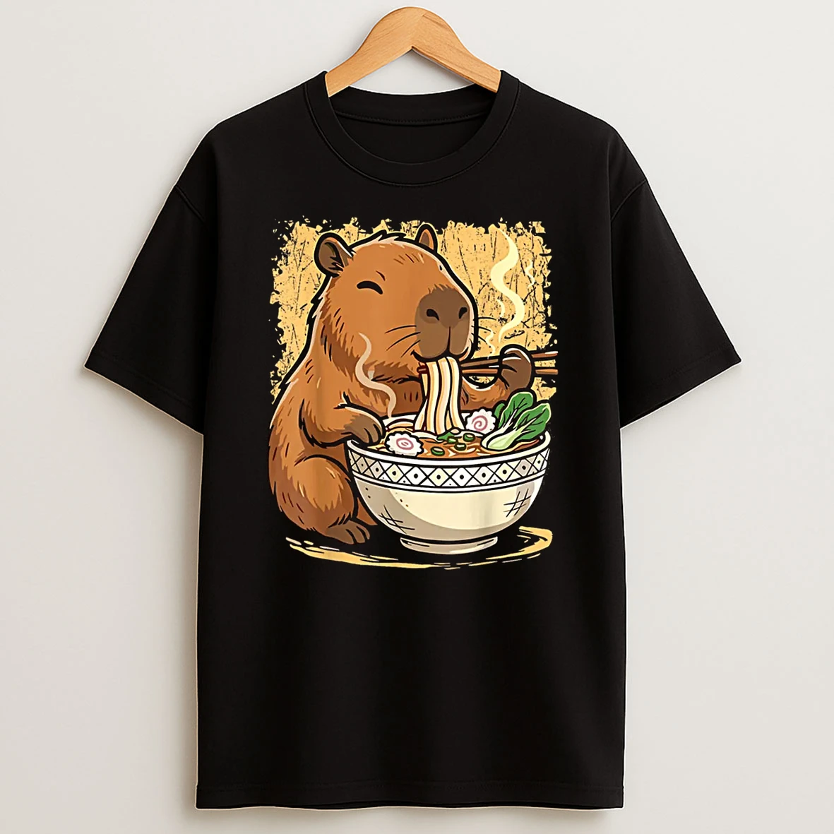 Capybara Eating Ramen Noodles Shirts