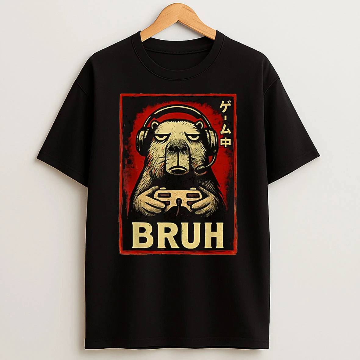 Capybara Gamer Bruh Graphic Shirts