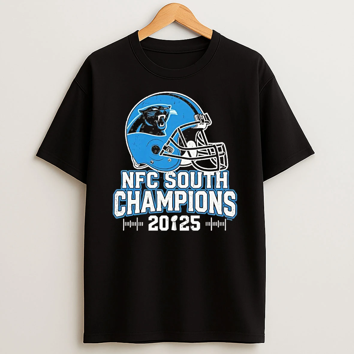 Carolina Panthers 2025 Nfc South Champions Helmet Shirts
