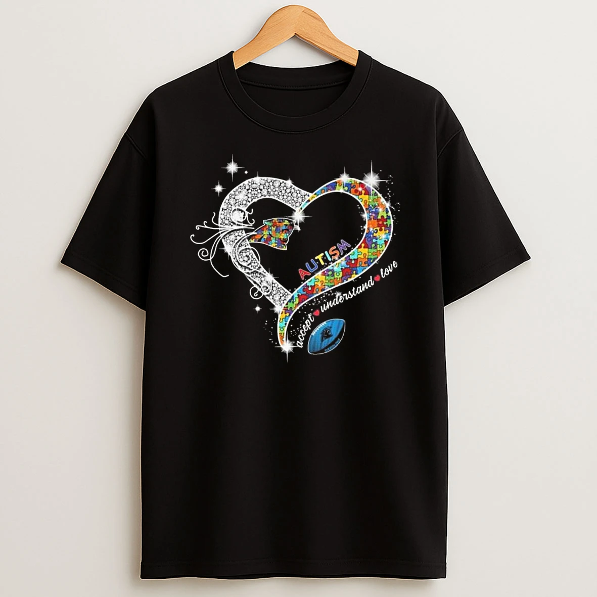 Carolina Panthers Accept Understand Love Autism Diamond Heart 2026 Shirts